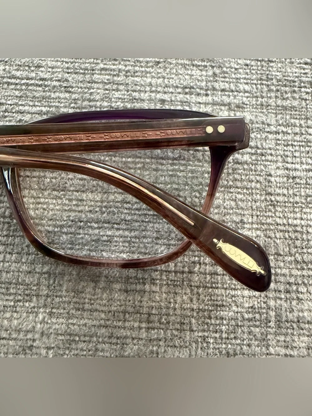 Oliver Peoples Ashton c.1418 Purple and Brown glasses 52-17-140